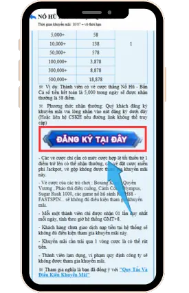 B3 : Chọn  "ĐĂNG KÝ TẠI ĐÂY "